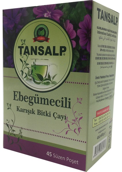 Ebegümecili Bitki Çayı Süzen Poşet 45'li