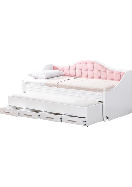 Yavrulu Yatak, Eymen Yavrulu Karyola - Pembe + 2 Adet Comfort Yatak