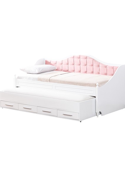 Yavrulu Yatak, Eymen Yavrulu Karyola - Pembe + 2 Adet Comfort Yatak