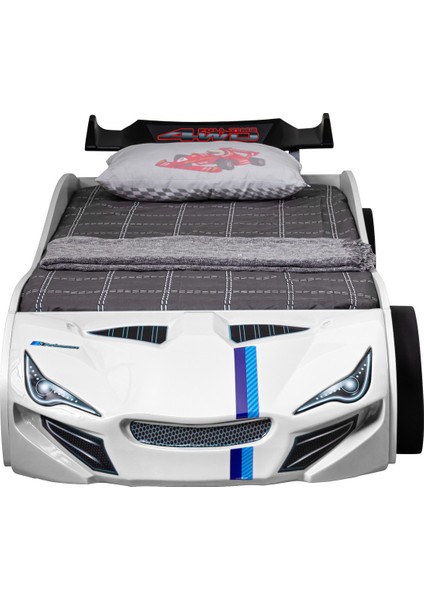 Mercedes Rüzgarlıklı Yavrulu Arabalı Yatak, Beyaz + 2 Adet Comfort Yatak fırsatları