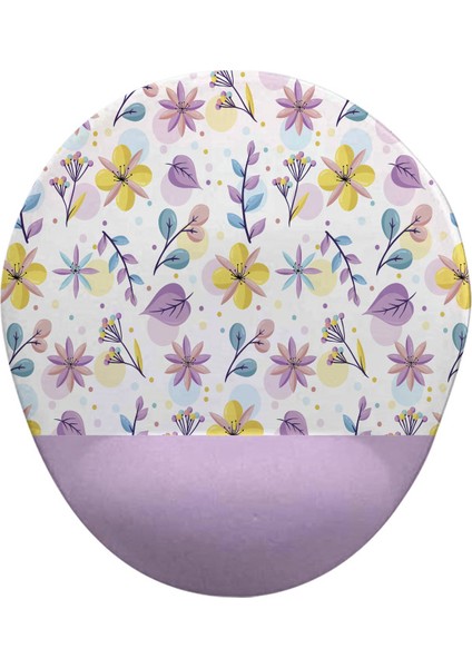 Çiçekler 6 Oval Bilek Destekli Mouse Pad