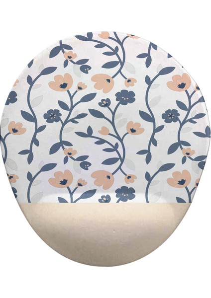 Çiçekler 1 Oval Bilek Destekli Mouse Pad