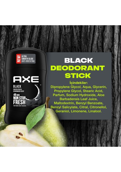 Black Erkek Deodorant Stick 50 ml