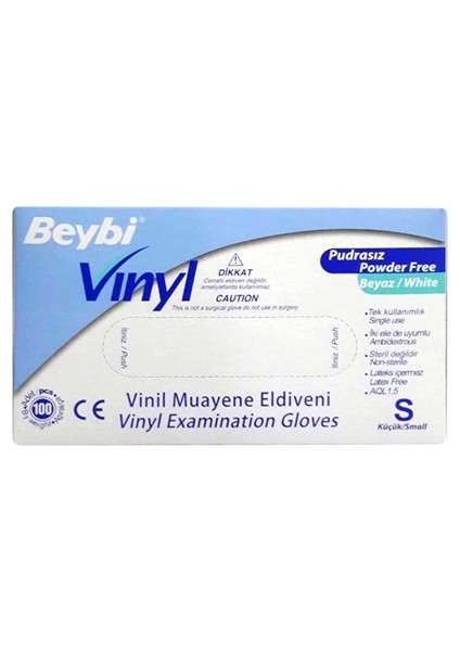 Pudrasız Vinil Eldiven S Beden 100'LÜ Paket