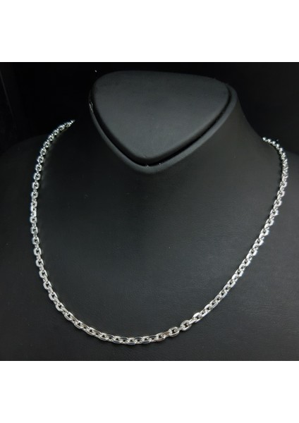Gümüş Erkek Zincir Kolye Forsa Model 3.3 mm 50 cm