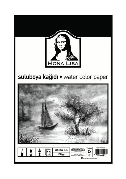Sulu Boya Kağıdı 10 Yaprak 160 gr 25 x 35 cm