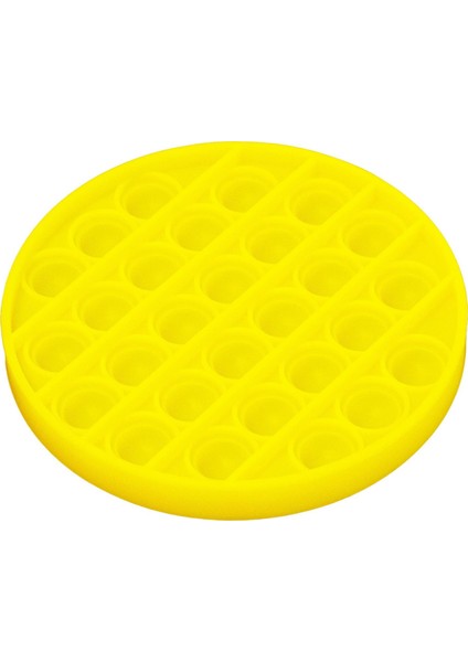 Push Bubble Fidget Özel Pop Duyusal Oyuncak Zihinsel Stres Sarı Renk Yuvarlak