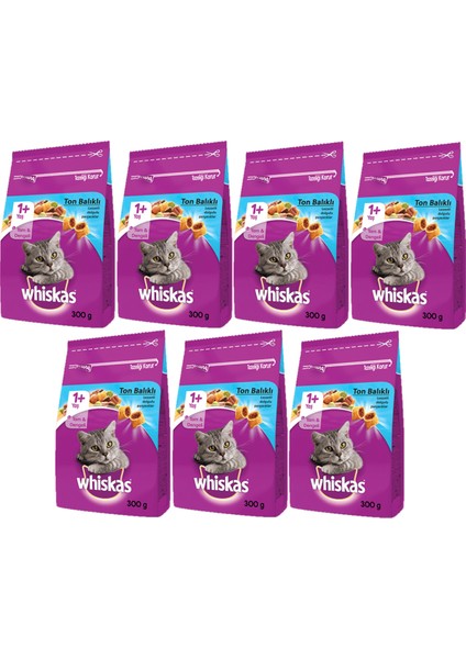 Whıskas® Ton Balıklı Kuru Kedi Maması 1+ Yaş 300 Gram (7 Adet)