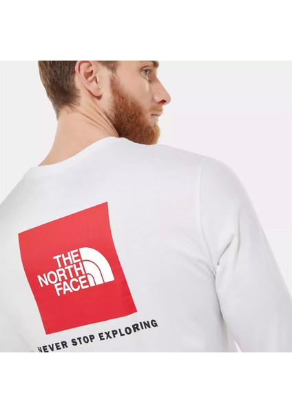 The North Face M L/s Red Box Tee - Eu Erkek Tişört