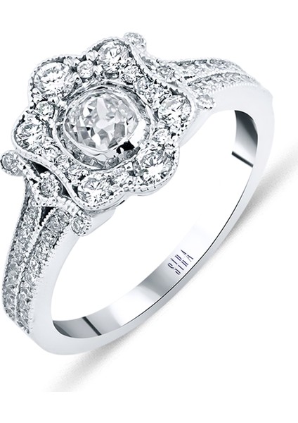 Karavana Yüzük - Beyaz Altın