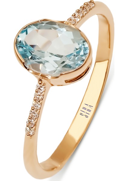Blue Topaz Yüzük - Rose