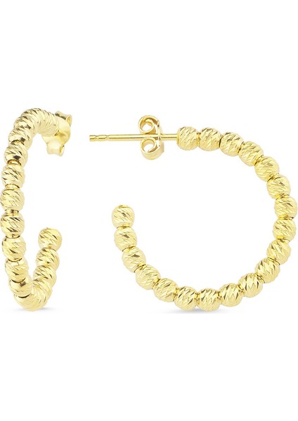 Altın Dorika Halka Küpe