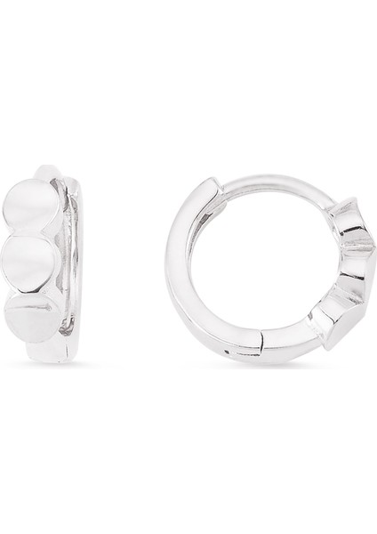 Gümüş Sade Küçük Halka Küpe