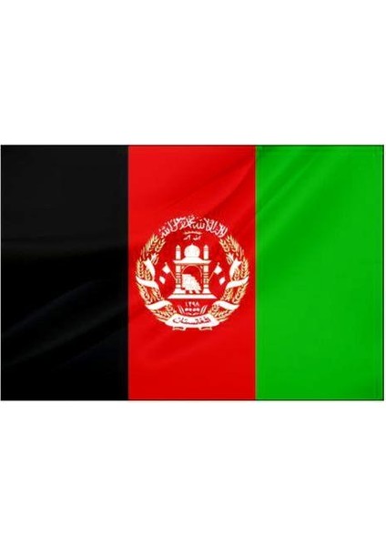 Afganistan Ülke Bayrağı Parlak Kumaş 50 x 75 cm