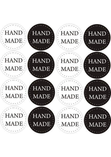 Hand Made Yuvarlak Etiket (3,5x3,5 Cm.)