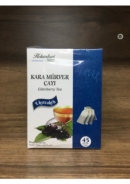 Bitkisel Kara Mürver Ekstraktlı Doğal Karışık Bitki Çayı 45 Süzen Poşet 90 gr