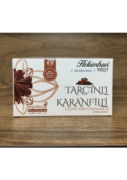 Bitkisel Tarçınlı Karanfilli Doğal Karışık Bitki Çayı 20 Süzen Poşet 40 gr