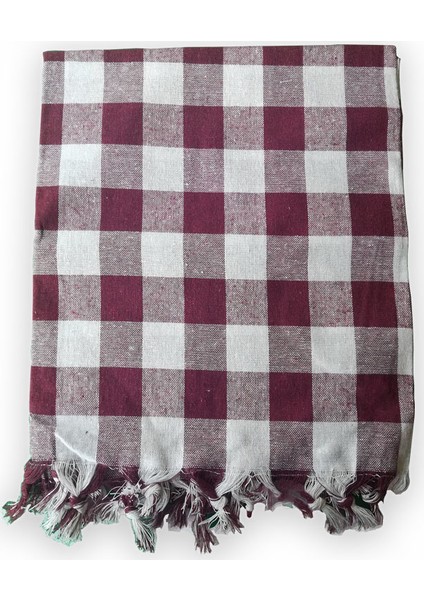 Deniz Marketim Yerli Masa Örtüsü Sofra Bezi Piknik Örtüsü 140 x 140 cm Bordo