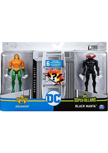 Spin Master Dc Heroes Aquaman Vs Black Manta 4" Aksiyon Figürü ve Sürpriz Aksesuarlar