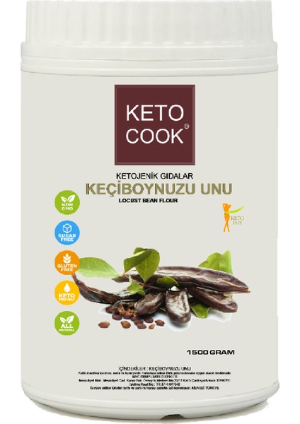 Ketojenik Glutensiz Keçiboynuzu Unu ( Carob Flour ) 1500 gram