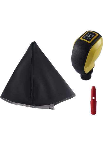 Citroen C3 Vites Körüğü ve Sarı Spor Vites Topuzu Kapaklı