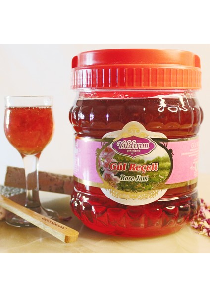 Kırmızı Renkli Gül Reçeli Pvc Kavanoz 1400 gr - Isparta fiyatları