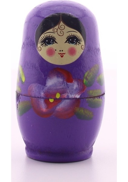 Ahşap Tombul Iç Içe Matruşka Bebek Mor Set 4'lü fiyatları