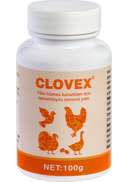 Clovex Kuşlar Için Doğal Koruyucu 100 GR