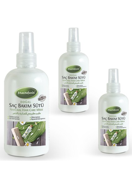 Doğal Saç Bakım Sütü 250 ml x 3 Adet