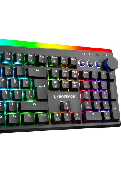 KB-R97 X-Tracer Mekanik Rgb Aydınlatmalı Blue Switch Gaming Oyuncu Klavye
