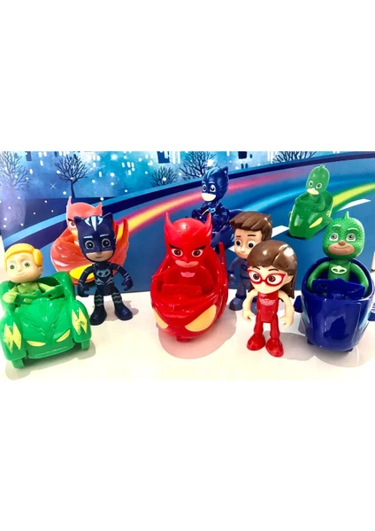 Pj Masks Pj Maskeliler Oyuncak Araba 9parça  Set