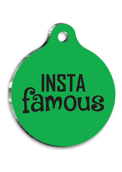 Instagram Ünlüsü Kedi Köpek Künyesi Small 2,1 x 3,1 cm