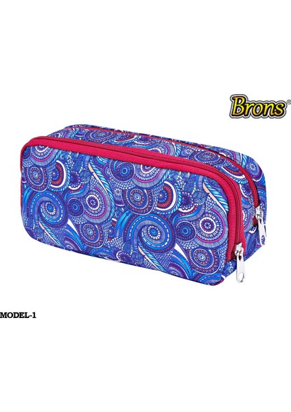 BR-3130 Kalem Kutu 2 Bölmeli Desenli