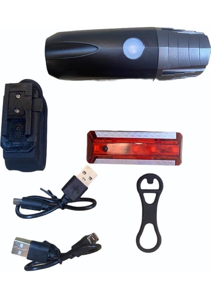 Forte Gt Bisiklet Işığı USB Şarjlı LED Ön Arka Set Xbyc 6117