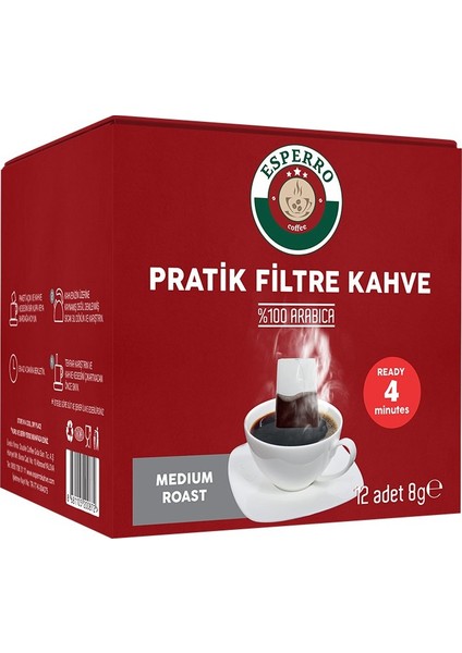 Pratik Poşetli Sallama Filtre Kahve (Medıum Roast)