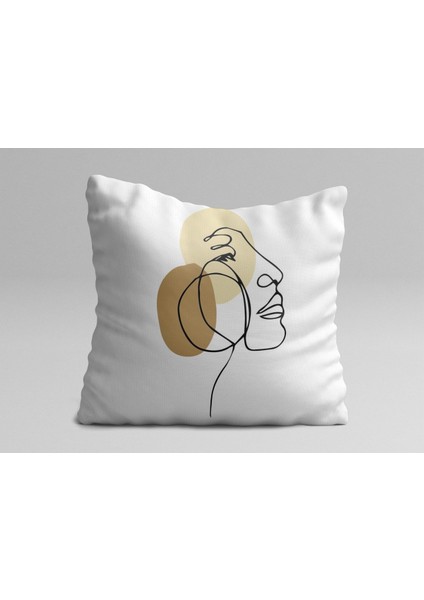 Minimal Çizim Üçlü Yastık Kılıf Seti modelleri