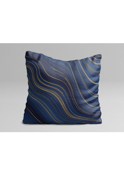 Lacivert Desenli Üçlü Yastık Kılıf Seti indirimleri