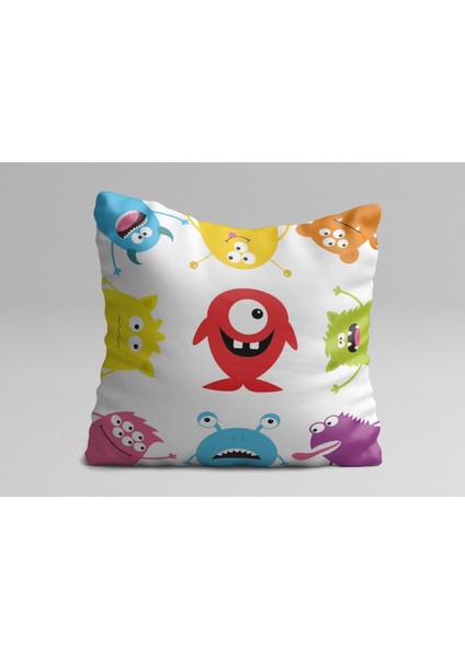 Sevimli Canavar Figürlü Üçlü Yastık Kılıfı Seti fırsatları