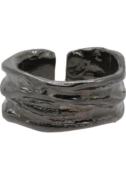 Kadın Antrasit Lak Kaplama Ayarlanabilir Bohem Yüzük indirimleri