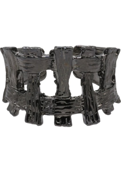 Kadın Antrasit Lak Kaplama Ayarlanabilir Çit Yüzük indirimleri