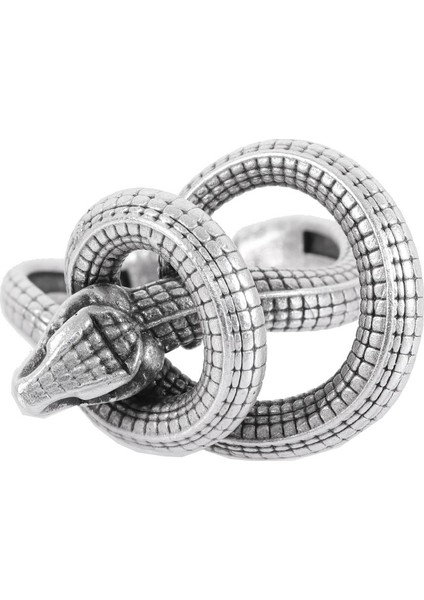 Kadın Antik Gümüş Kaplama Ayarlanabilir Yılan Formlu Yüzük indirimleri