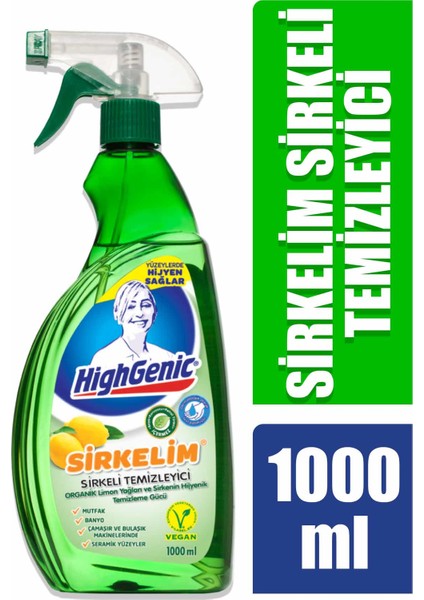 Sirkelim Sirkeli Temizleyici ( Organik Limon Esanslı ) 1000 ml