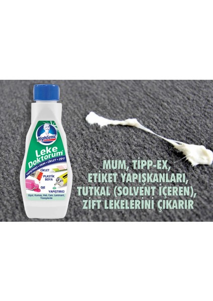 Leke Doktorum YAPIŞTIRICI, SAKIZ, ZİFT, MUM Leke Çıkarıcı 200 ml