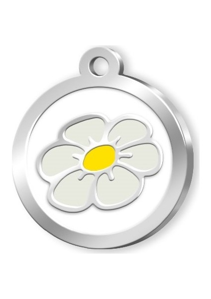 Mineli Seri Papatya Desenli Künye Beyaz