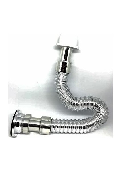 Krom Körüklü Lavabo Eviye Sifonu Adaptör Conta