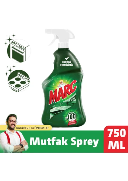 Mutfak Temizleyici Yağ Çözücü Sprey 750 ml