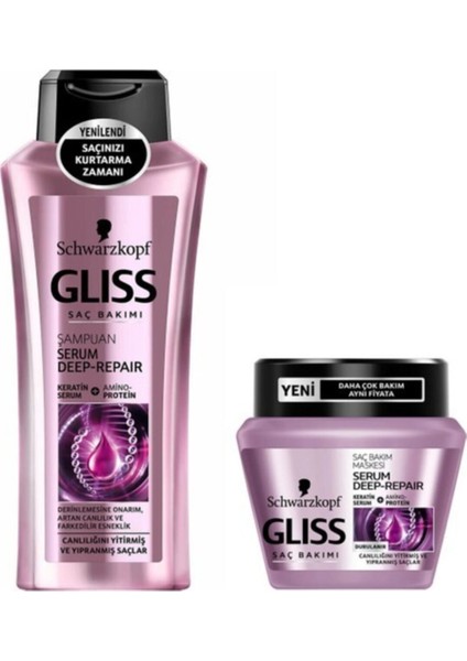 Gliss Serum Deep Repair Şampuan 400ML+MASKE 300ML