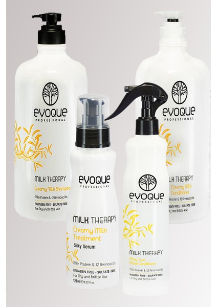 Milk Therapy Sülfatsız Şampuan +Saç Kremi +Therapy Saç Serumu+ Bakım Spreyi