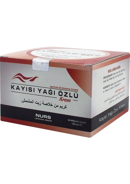 Kayısı Yağı Özlü Krem 100 ml