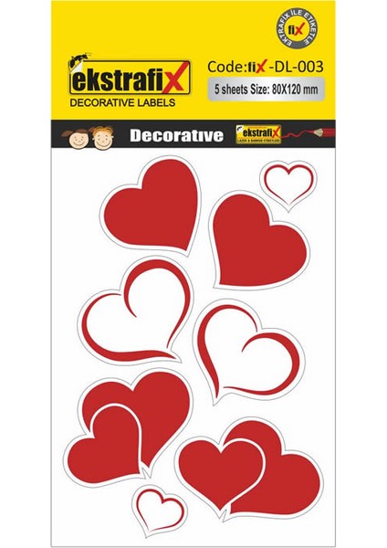 DL-003 Dekoratif Etiket 80 x 120 mm